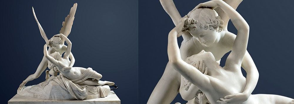 el beso de antonio canova, el beso en la historia del arte, el beso, beso pintura, arte y el beso, historia del beso, el beso, cuadro original el beso, mejor cuadro del beso, historia del beso en el arte