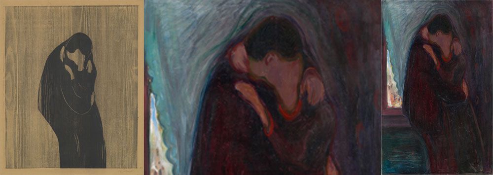 el beso de munch, el beso en la historia del arte, el beso, beso pintura, arte y el beso, historia del beso, el beso, cuadro original el beso, mejor cuadro del beso, historia del beso en el arte