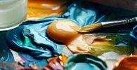 Colores básicos de la pintura al óleo y paletas