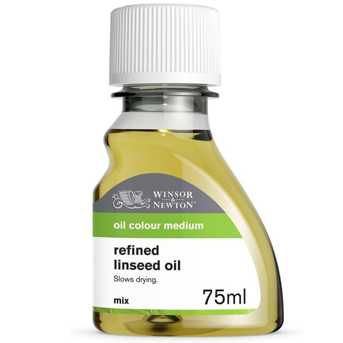 11 mejores materiales para pintar al óleo Aceite de linaza prensado en frío Winsor & Newton 75 ml