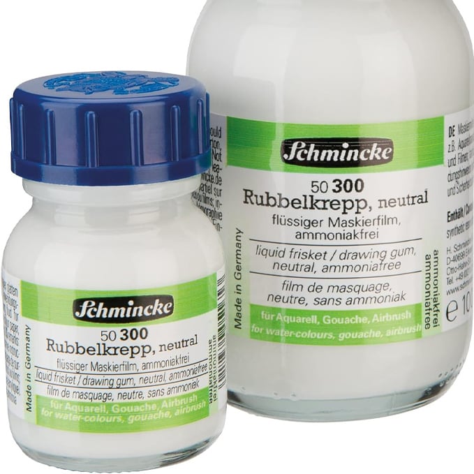 Schmincke - Frasco l&iacute;quido neutro, 0.7 fl oz, 50 300032, l&iacute;quido enmascarante incoloro para zonas opacas de pinturas, cart&oacute;n de dibujo liso, sin amon&iacute;aco