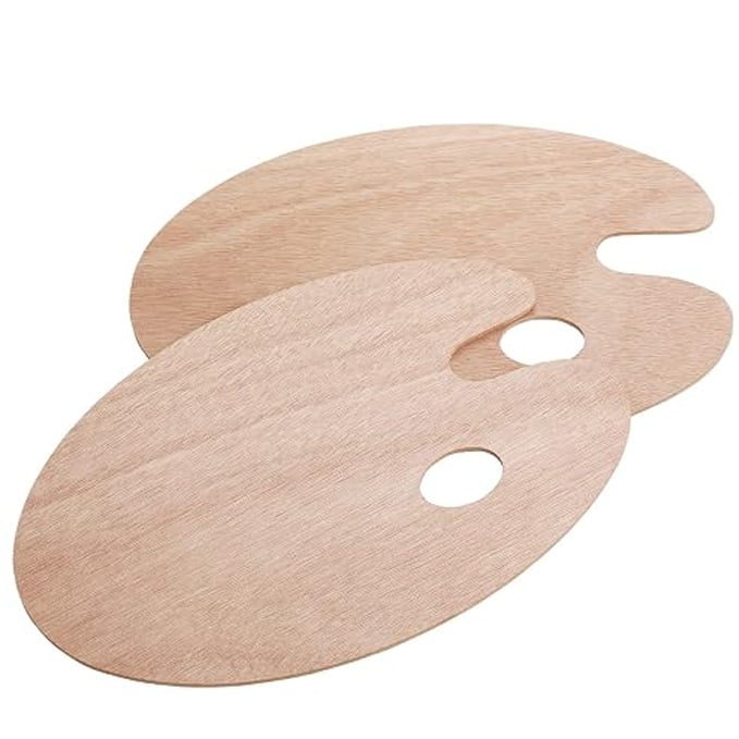 11 mejores materiales para pintar al óleo Mr. Pen - Paleta de pintura de madera, paquete de 2, paleta de artista, paleta de pintura | Paleta de pintura al óleo