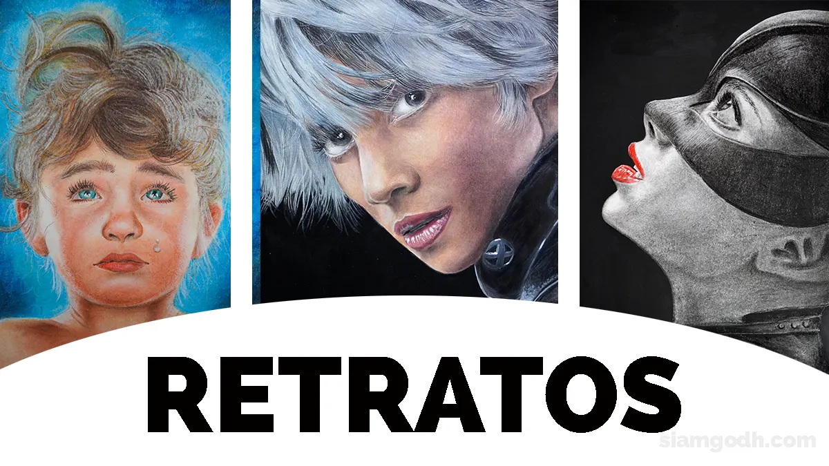 Curso de retrato por siamgodh artista Visual "Aprenderás a dibujar retratos desde los ojos, nariz, boca, orejas, los detalles de la piel y el cabello y las diferentes posiciones del rostro. Tendrás disponibles ejercicios para practicar e ir poco a poco mejorando tu dibujo empezando desde lo más sencillo. Lograrás entender como se estructura el rostro desde adentro conociendo los huesos y la distribución de los músculos así como el mapa de la formación de las arrugas en la piel. Después tendrás varios ejercicios donde te explicaré como dibujar con los lápices de grafito, lápices de colores, carboncillo, sanguina, tiza pastel, oleo pastel y bolígrafo. Además de conocer técnicas para sacar luces y sombras para darle volumen a tus retratos. Al final podrás presentar tu proyecto final para su corrección y obtener tu certificado de participación. " curso de retrato curso de retrato a lapiz clases de dibujo retratos clases de retratos a lapiz curso de dibujo retratos curso de retrato realista curso dibujo retratos curso retrato curso retrato a lapiz curso retrato realista curso retrato realista con lápiz de grafito cursos dibujo retrato clases de dibujo rostros cursos de dibujo rostros cursos dibujo rostros aprender a dibujar retratos realistas