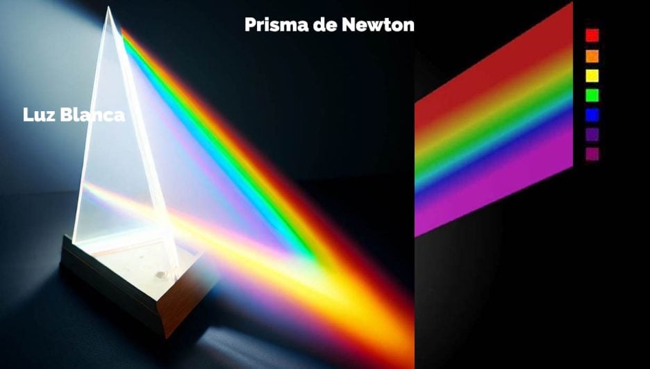 Teoría Corpuscular de Newton, Conceptos básicos de diseño gráfico: Teoría del color, teorías del color, teorías del color, prisma de Newton. Teorías del color