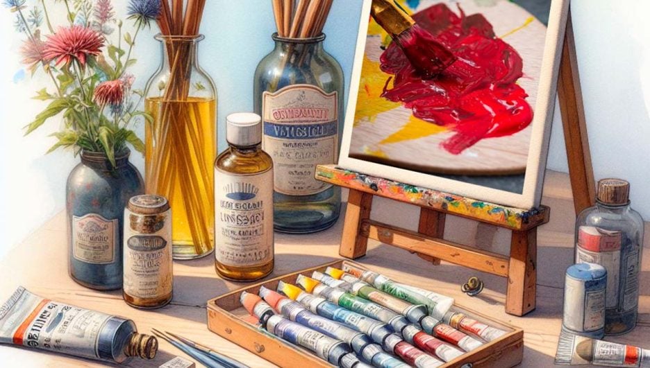 Materiales para pintar en óleo en artículo que explica ¿Qué es el óleo y para qué sirve? En www.siamgodh.com