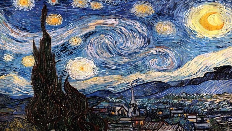 Pintura la noche estrellada de Vincent Van Gogh