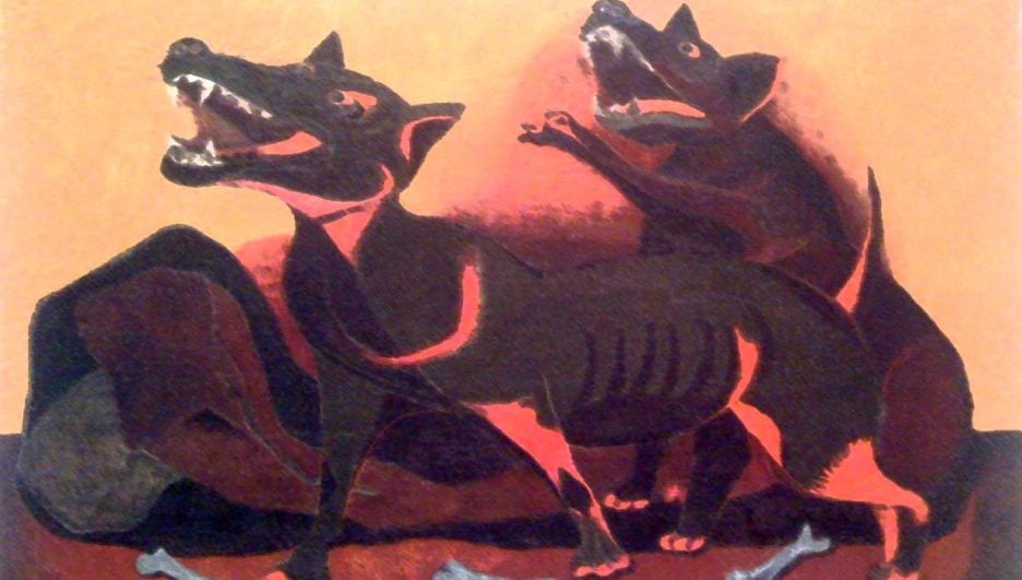 Animales (1926) mural en la Secretaría de Educación Pública en la Ciudad de México, del famoso pintor de mexicano Rufino Tamayo